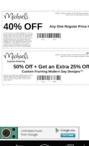 Coupons for Michaels 2