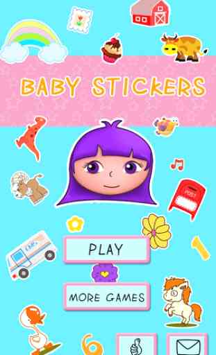 Dora baby stickers book games 1