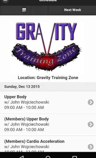 Gravity Training Zone 1