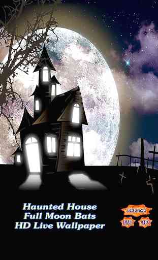 Haunted House Full Moon Bats 1