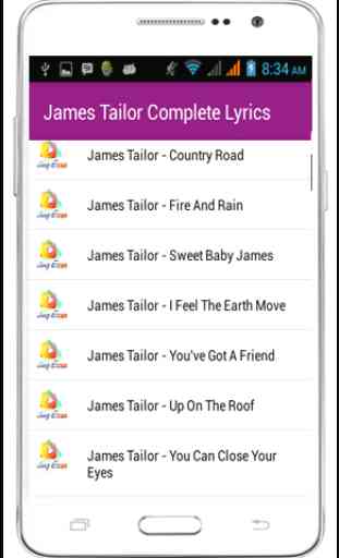James Tailor Complete Lyrics 2