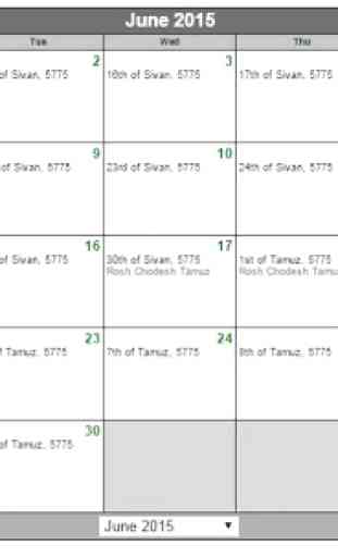 Jewish Calendar 4