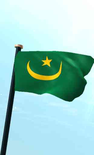Mauritania Flag 3D Free 1