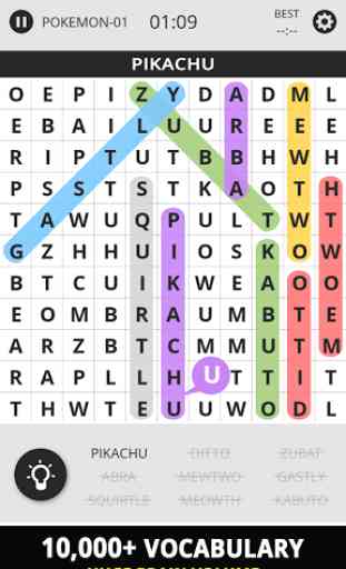 Word Search Topic For Pokemon 1