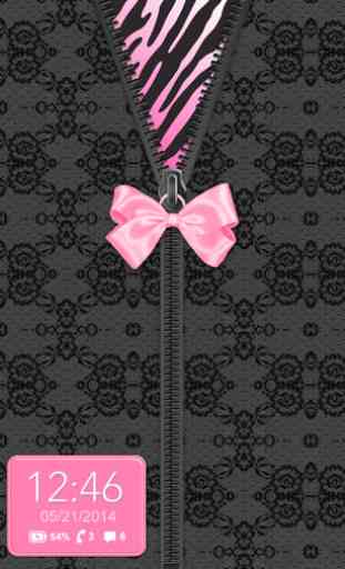 Black Pink Bow Lace Go Locker 3