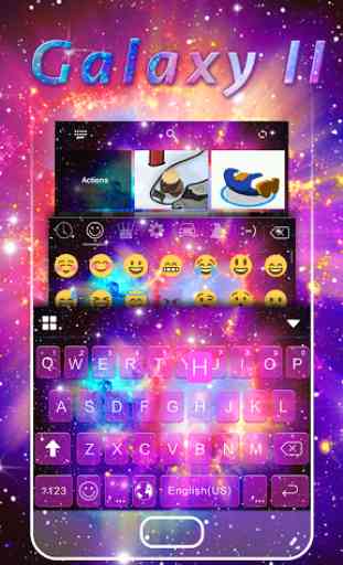 Galaxy2 Emoji iKeyboard Theme 1