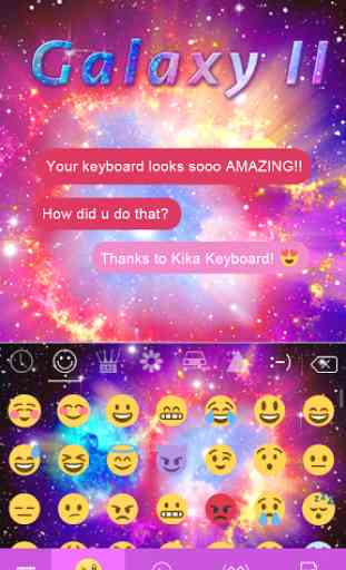 Galaxy2 Emoji iKeyboard Theme 2