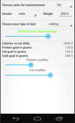 Macro Nutrition Calculator 2