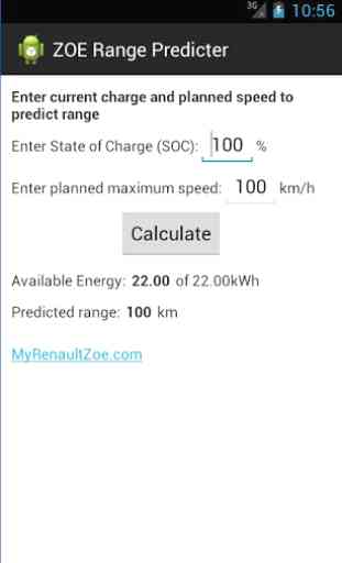 My Renault ZOE Range Predictor 1