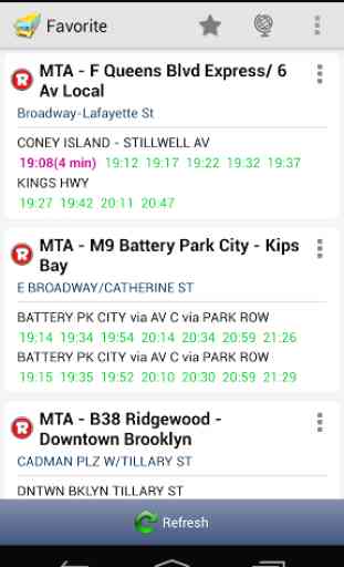 New York MTA Schedule 1