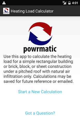 Powrmatic Heat Load Calculator 1