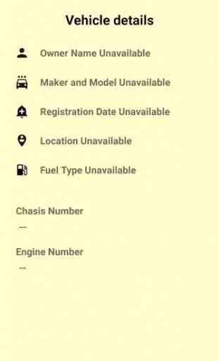 Vehicle registration details 4