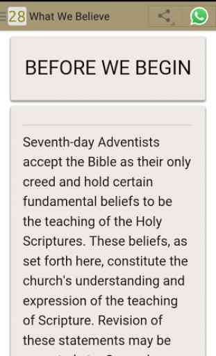 What Adventists Believe 1