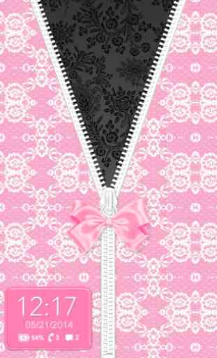 White Pink Lace Bow Go Locker 2