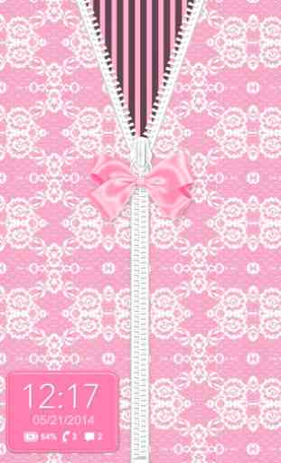 White Pink Lace Bow Go Locker 3