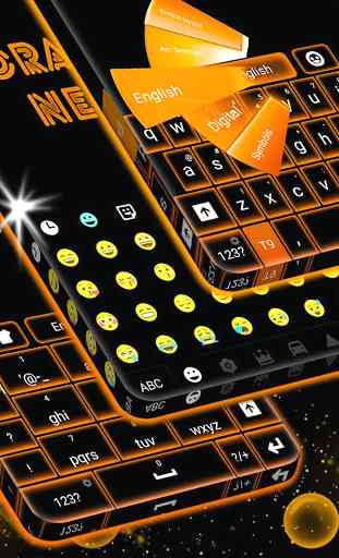 Orange Neon Go Keyboard 1