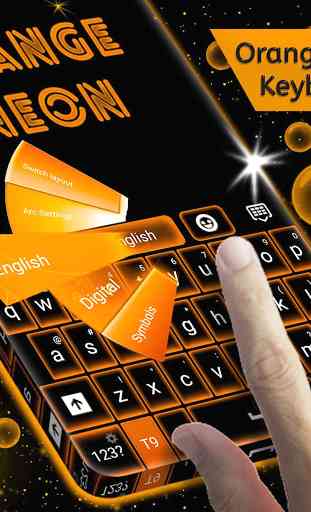 Orange Neon Go Keyboard 2