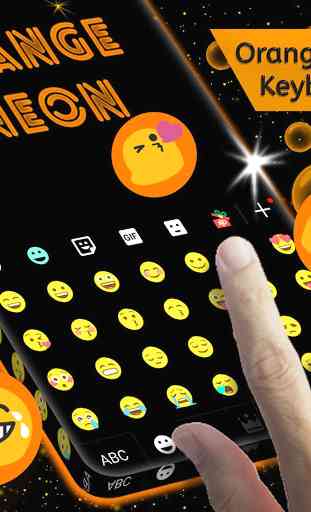 Orange Neon Go Keyboard 3