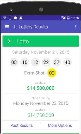 Results for Illinois Lottery 1