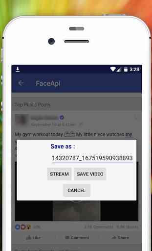 Save video from facebook 1