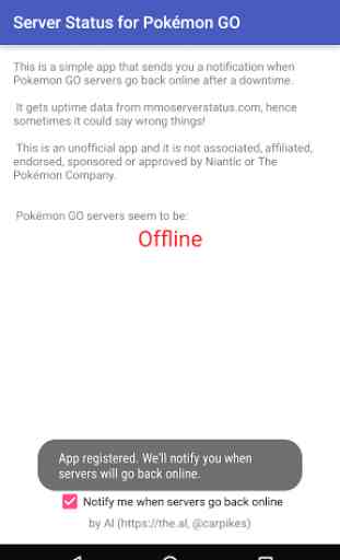 Server Status for Pokemon GO 2