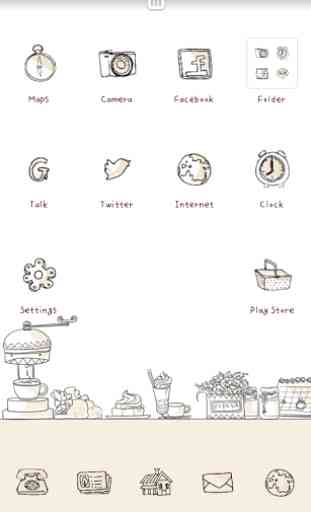 Sketch Cafe go launcher theme 1