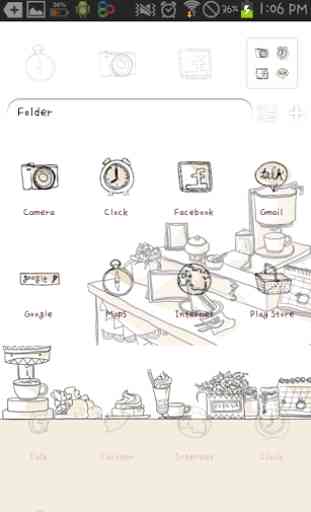Sketch Cafe go launcher theme 2