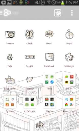 Sketch Cafe go launcher theme 3