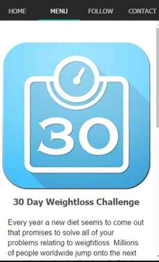 30 Day Weightloss Challenge 2
