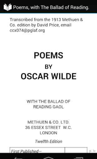Poems by Oscar Wilde 1