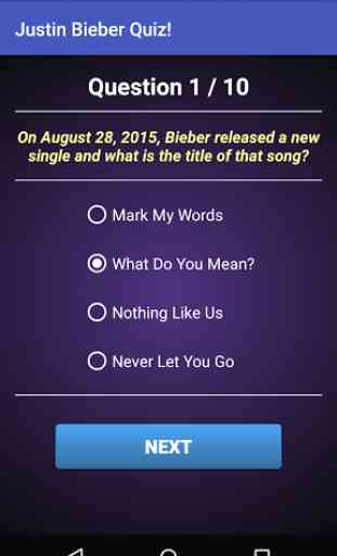 Quiz of Justin Bieber 2