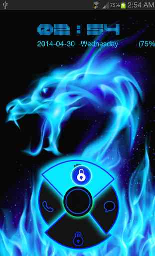 Blue Neon Dragon Go Locker 2