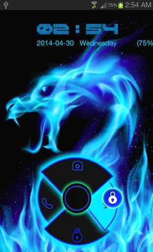 Blue Neon Dragon Go Locker 3