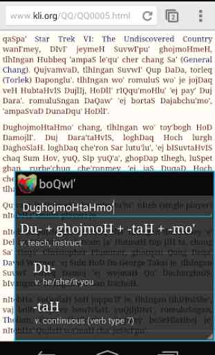 boQwI' (Klingon language) 1