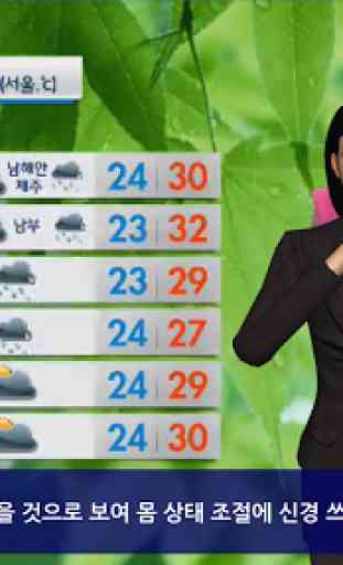 KBS weather forecast with sign 2