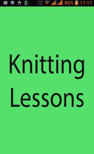 Knitting Lessons 1