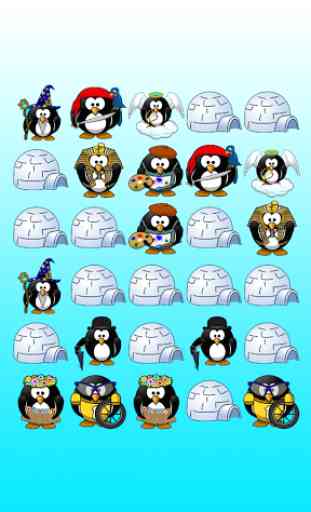 Pairs Memory Game: Penguins 3