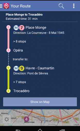 Paris Metro Map - Route Plan 3