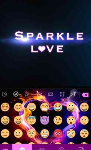 Sparkle Love Emoji iKeyboard 3