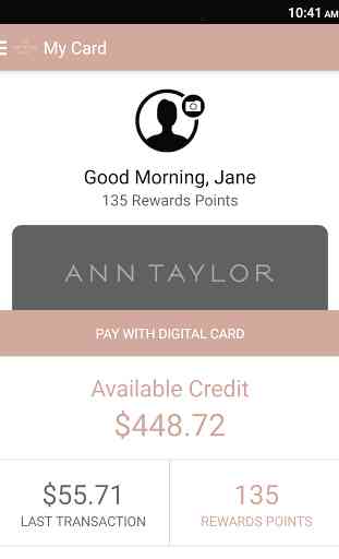 Ann Taylor Card 1