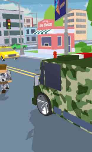 Blocky Army City Rush Racer 2