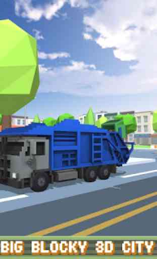 Blocky Garbage Truck SIM PRO 1