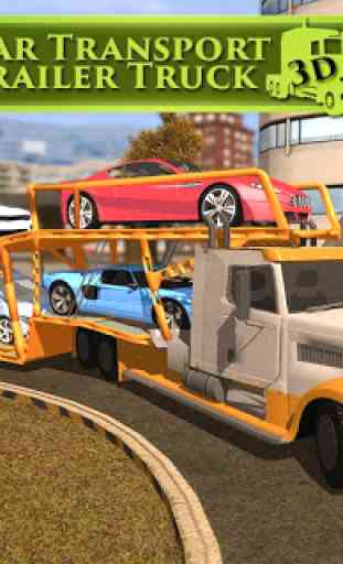 Car Transport Trailer Truck 3D 2
