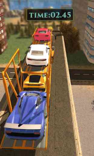 Car Transport Trailer Truck 3D 3