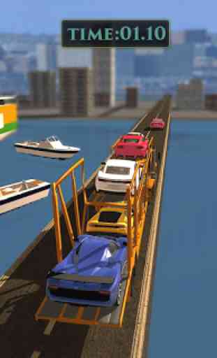 Car Transport Trailer Truck 3D 4