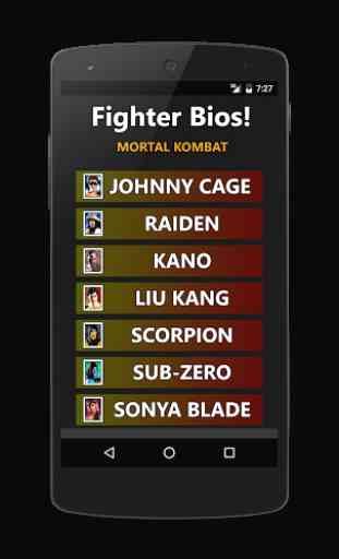 Fighter Bios: Mortal Kombat 2