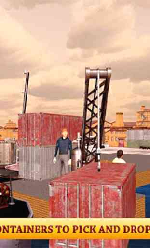 Heavy Crane Cargo Ship Sim 3D 3