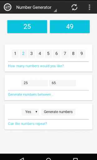 Lottery Numbers Generator 2