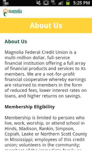 Magnolia FCU Mobile Banking 4
