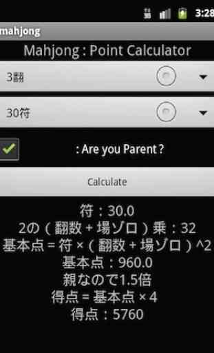 Mahjong Point Calculator 1